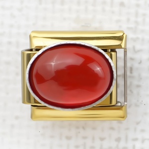 Nueva Serie de Pulseras Modulares de Cadena Estilo Italiano, Diseño con Gemas Doradas, Personalizables, de Acero Inoxidable Chapado en Oro, Unisex - Product Image 4