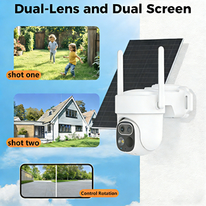 Cámara de Seguridad para Exteriores con Doble Lente de 6MP, Energía Solar, 2 Canales, Almacenamiento Local en Base Doméstica, Seguimiento por IA en la <span class=keywords><strong>Nube</strong></span>, Kit de Sistema de Seguridad para el Hogar - Product Image 2