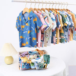 Kedatangan Baru Setelan Anak Lengan Pendek Katun Pakaian Rumah Musim Panas Anak Laki-laki Pakaian Piyama Anak Perempuan Pakaian Musim Panas - Product Image 1