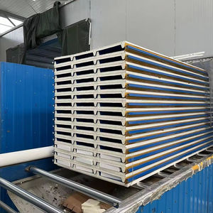 50-150mm PU 단열 폴리우레탄 EPS PIR 골판지 지붕 강철 패널 방화 방수 외부 금속 냉장실 호텔용 - Product Image 1