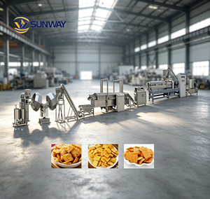 Système de traitement de chips de riz savoureuses, machine d'extrusion de gaufrettes croustillantes, machine à extruder les céréales, friandises croustillantes épicées, craquelins de riz - Product Image 1
