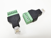 Ethernet RJ12 6P6C mâle à 6 broches bornes à vis adaptateur connecteur haut-parleur Terminal adaptateur connecteur