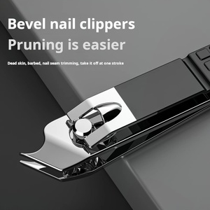 Fornitura di fabbrica Set Manicure nero punta punta diritta pinza per dita Nano lima per unghie in vetro in scatola - Product Image 4