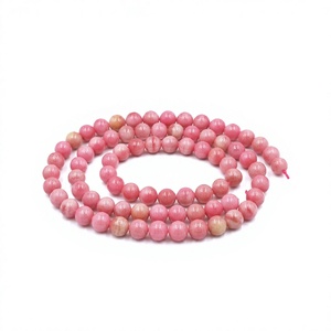 Perles rondes en rhodochrosite, pierres précieuses naturelles, perles de cristal polies pour la fabrication de bijoux, fournisseur en gros, fabricant en Inde - Product Image 1