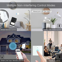 NOUVEAU WiFi Commutateur De Lumière Intelligente RF433 Aucun Fil Neutre Seul Feu Vie Intelligente Tuya Contrôle App Fonctionne avec Alexa Google Home 110V 220V