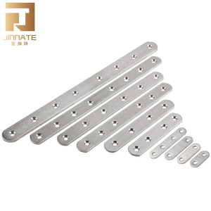 JINNATE Stainless Steel Connecting Pieces 300 Series Polished Flat Angle Brackets For Panel Connection - Product Image 1