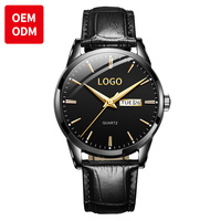 Montre-Bracelet de Luxe pour Hommes OEM ODM avec Logo Personnalisé, Montre Homme Étanche Classique à Quartz pour Affaires avec Ceinture