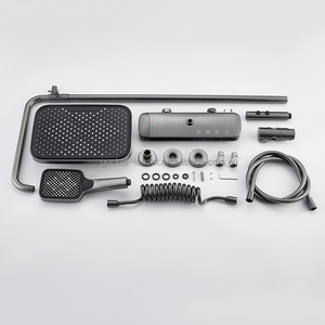 Robinet de salle de bain de luxe chaud/froid avec affichage numérique LED, <span class=keywords><strong>douche</strong></span> cascade murale, finition polie <span class=keywords><strong>style</strong></span> piano, jet doux - Product Image 6