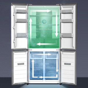 Réfrigérateur commercial à quatre portes OEM avec congélateur inférieur pour le stockage domestique et extérieur des équipements ménagers - Product Image 4