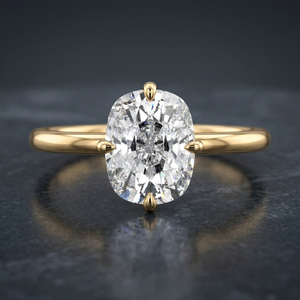 IGI Certified <b>Cushion</b> Cut Lab Grown Diamond Solitaire Engagement <b>Ring</b> 10K 14K 18K Gold 925 935 Silver Gold <b>Wedding</b> Party Jewelry - Product Image 1
