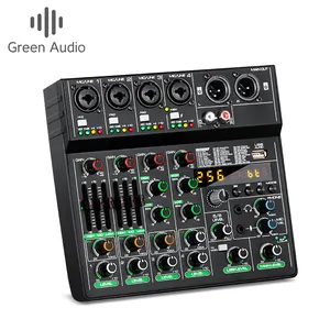 GAX-GT6 Multi-funzionale Mixer Build-in Soundcard 256DSP Mixer per la registrazione Karaoke Webcast di musica domestica