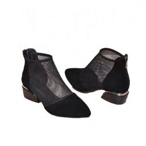 Nuove Scarpe Eleganti Nuoyi in Pelle PU con Zip, Nere, con Punta, per Matrimoni e Feste, Tacchi Alti di Lusso da Donna - Product Image 3