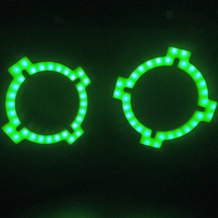2023 ans nouveau type led halos X forme quatre coins coton lumière led ange yeux rvb par application