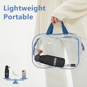 Foldable Custom Logo Strong Black Fiberglass Frame Waterproof Fully-Automatic <b>Windproof</b> 3 Fold Portable Travel Business Gifts - Product Image 6