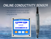 Électrode de conductivité analogique, sonde EC à 2 pôles en graphite K=1, 0~10mS/cm, boîtier ABS avec capteur de température intégré
