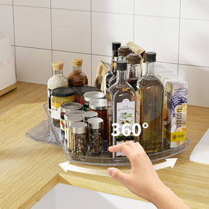 ZX, nuevo diseño, Lazy Susan 360, bandeja giratoria, refrigerador acrílico, almacenamiento transparente, tocadiscos ovalado, nevera, organizador de cocina - Product Image 3