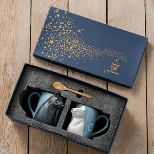 Juego de Tazas de Cerámica con Forma de Gato para Parejas con Caja de Regalo - Vajilla Romántica para Café/Té en <span class=keywords><strong>Casa</strong></span> - Product Image 1