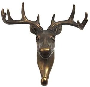 Animal sauvage Tête Crochet Mural Simple Cintre Forme Animale Rustique Faux Décoratif En Bronze Sculpture Murale (<span class=keywords><strong>Buck</strong></span>) décoration de la maison - Product Image 1