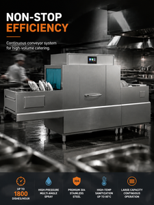 Lave-vaisselle industriel commercial à convoyeur automatique avec bande de séchage pour grands hôtels - Product Image 5