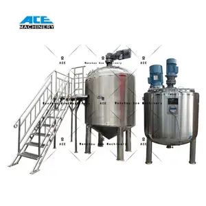 Multi 500L 1000Lt 1500 2 5 Ton 5000 L 6000L 10000L 20000 Liter Stainless Steel Single Wall Liquid Mixing Tank With Stirrer