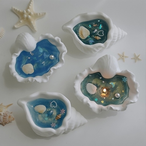 Velas Aromáticas Creativas para el Hogar, Regalo de Recuerdo, Velas Perfumadas Hechas a Mano, Adornos Decorativos de Cera de Gelatina con Forma de Concha, Velas Aromáticas Personalizadas - Product Image 1