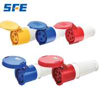Connecteur étanche SFE IP44 16A 32A 63A 125A 6H 2P+E 3/4/5 broches mâle femelle monophasé triphasé prise et fiche industrielles