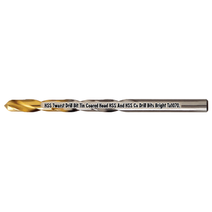 Foret hélicoïdal HSS avec tête revêtue de TiN, forets HSS et HSS-Co brillants Ta1070 - Product Image 2