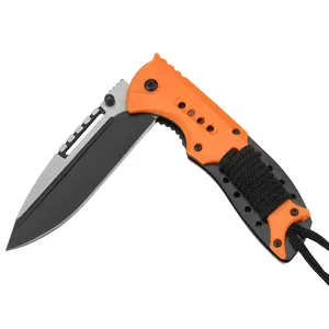 PK-1148 Orange Werksverkauf Tasche Klappmesser Campingmesser Versorgung Überleben Werkzeuge Messer für draußen