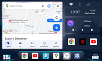Adaptateur sans fil CarPlay Android Auto QCM6115 Octa-Core avec GPS intégré, écran partagé, design portable pour compatibilité universelle