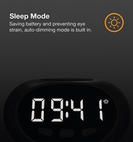 Jam Alarm perekam suara, dengan tampilan besar LED Jam Digital dengan Port pengisi daya USB Volume yang dapat disesuaikan untuk mengingatkan anak-anak orang tua