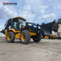 Chargeuse-pelleteuse sur roues hydraulique EPA la moins chère de Chine, type JCB 4x4 4cx 3cx, avec godet mélangeur et pour le manutention de bois