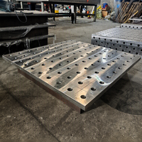 Meja Las Modular 2D Presisi Tinggi OEM dari Besi Cor Nitrided untuk Fabrikasi Logam Industri