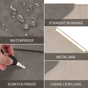 Siêu mỏng 13.<span class=keywords><strong>3</strong></span>-14 inch máy tính xách tay đứng tay áo thư mục trường hợp giả da lộn da từ đóng cửa Túi máy tính bảng với túi nhỏ - Product Image 5