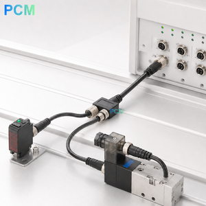 M8 4 针 A 编码 Y 型分线器传感器执行器电缆 母头转公头 IP67 22AWG 适用于 PLC 机器人传感器 工厂自动化 - Product Image 2