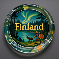 Cendrier en métal lourd personnalisé en gros, souvenirs Finlande/Norvège, décoratif antique, écologique, certifié ROHS