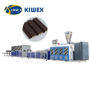 Automatic plastic wpc sheet production line wpc profile Wood Plastic Composite WPC Fluted Wall Panel Making Machine