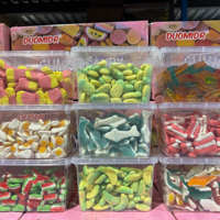 Bonbons halal personnalisés en usine, bonbons chinois en vrac, saveur sucrée et acidulée, gelée, bonbons gélifiés et confiseries, fête d'Halloween