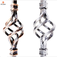 Broches de panier creuses carrées ornementales en fer forgé de 1/2 "pour escaliers intérieurs