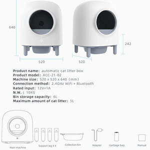 Gran oferta, caja de arena automática para gatos, No más, máquina de recogida, caja de arena autolimpiante, Robot, caja de arena autolimpiante - Product Image 4