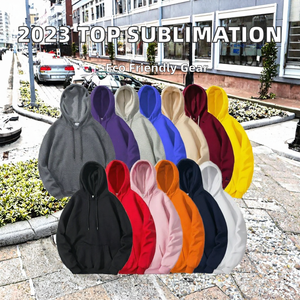 Sweat-shirt à capuche pour homme, couleur unie, coton, molleton français, coupe classique, pull-over décontracté, vêtement d'automne - Product Image 2