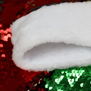 Chapeau <span class=keywords><strong>de</strong></span> Noël à paillettes géantes en polyester avec logo personnalisé - Product Image 4