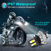 Lampe LED de moto 80w phare de moto 3000k 6000k H4 phare de moto pour système d'éclairage de moto