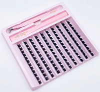 Nouveau Design DIY Lash Kit Segment Cils Individuel Cluster Soie Fluffy Fans Noeud Free Lashes Diy Eyelash Extension