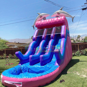 Backyard kids commercial wet bounce <b>house</b> tobogan acuatico hinchable <b>inflatable</b> dolphin water slide - Product Image 2