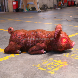 Robot Cochon Animatronique d'Halloween pour Décoration d'Événements de <span class=keywords><strong>Parc</strong></span> <span class=keywords><strong>à</strong></span> Thème, Grand Animal Robotique avec Yeux Lumineux et Contrôle par Application <span class=keywords><strong>à</strong></span> Distance - Product Image 2