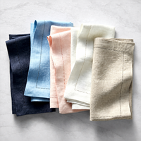 Serviettes en tissu de coton lavables à ourlet festonné pour banquets, restaurants et services de traiteur – Tailles personnalisées et approvisionnement en gros