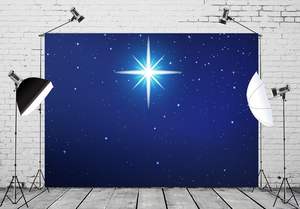 स्टार नाइट क्रिसमस टेपेस्ट्री नेटिविटी दृश्य बेथलेहेम पृष्ठभूमि दीवार कला - Product Image 4