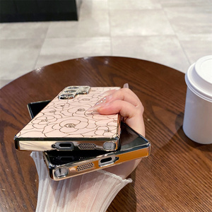 Étui de téléphone en PC brillant avec strass électro-plaqués à la mode, camélia scintillant, pour <span class=keywords><strong>Samsung</strong></span> S26 Ultra, <span class=keywords><strong>accessoires</strong></span> de téléphone en gros - Product Image 4