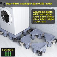 Support mobile pour machine à laver avec roulettes, pieds réglables, chariot pour lave-linge, sèche-linge, réfrigérateur