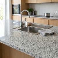 Plan de travail en granit blanc sésame G603 poli sur mesure - Plans de travail, meubles de salle de bain, dalle de granit poli pour îlot de cuisine